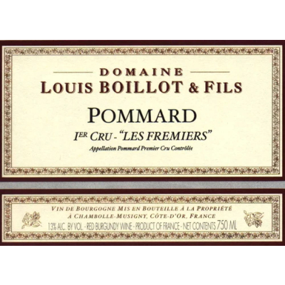 Louis Boillot Pommard 1er Cru Les Fremiers 2022 (6x75cl)