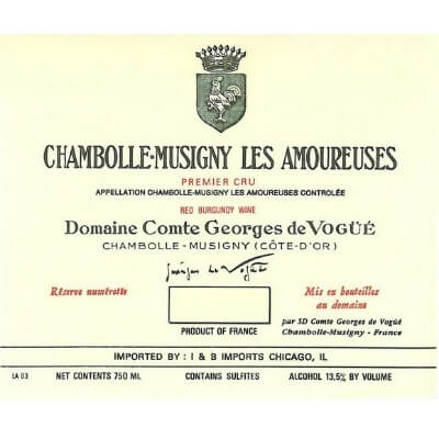 Comte Georges de Vogue Chambolle-Musigny 1er Cru Les Amoureuses 2022 (6x75cl)