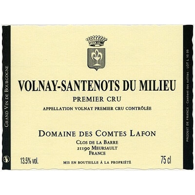 Comtes Lafon Volnay 1er Cru Santenots du Milieu 2022 (6x75cl)