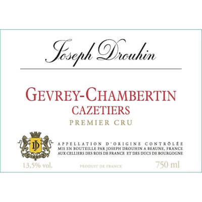Joseph Drouhin Gevrey Chambertin 1er Cru Cazetiers 2022 (6x75cl)