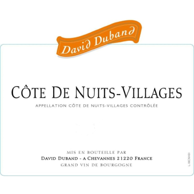 David Duband Cote De Nuits Villages Rouge 2022 (3x150cl)