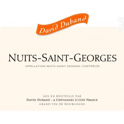 David Duband Nuits-Saint-Georges Rouge 2022 (3x150cl)