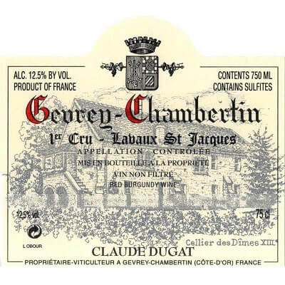 Claude Dugat Gevrey-Chambertin 1er Cru Lavaux Saint-Jacques 2022 (12x75cl)