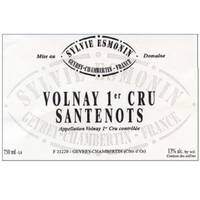 Sylvie Esmonin Volnay 1er Cru Les Santenots 2022 (6x75cl)