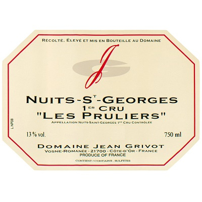 Jean Grivot Nuits-Saint-Georges 1er Cru Les Pruliers 2018 (6x75cl)