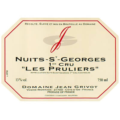 Jean Grivot Nuits-Saint-Georges 1er Cru Les Pruliers 2020 (6x75cl)