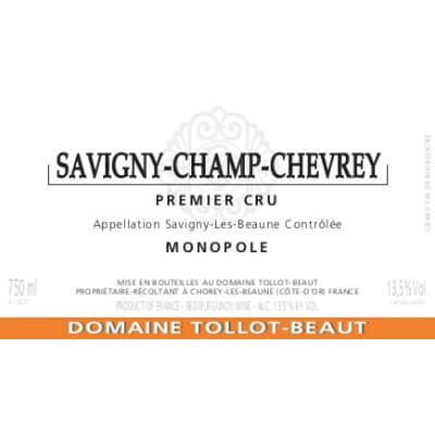 Tollot-Beaut Savigny-Champ-Chevrey 1er Cru 2022 (6x75cl)