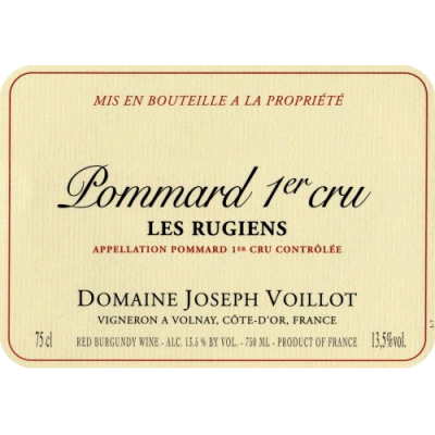 Joseph Voillot Volnay 1er Cru Les Rugiens 2022 (6x75cl)