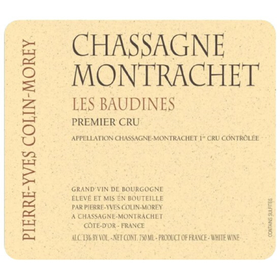 Pierre-Yves Colin-Morey Chassagne-Montrachet 1er Cru Les Baudines 2022 (6x75cl)