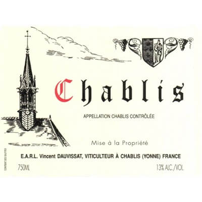 Vincent Dauvissat Chablis 2022 (12x75cl)