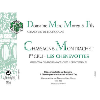 Marc Morey & Fils Chassagne-Montrachet 1er Cru Les Chenevottes 2022 (1x75cl)
