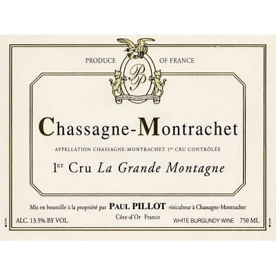 Paul Pillot Chassagne-Montrachet 1er Cru La Grande Montagne 2022 (3x75cl)