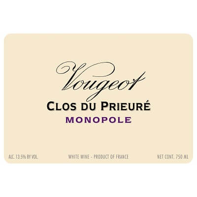 Vougeraie Vougeot 1er Cru Clos du Prieure Blanc 2022 (6x75cl)