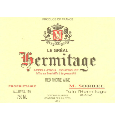 Marc Sorrel Hermitage Le Greal 2017 (6x75cl)