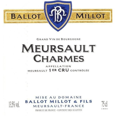 Ballot Millot Meursault 1er Cru Charmes 2022 (6x75cl)