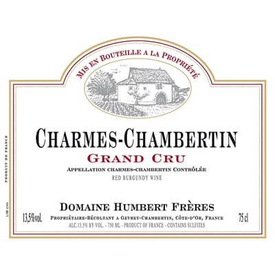 Humbert Freres Charmes-Chambertin Grand Cru 2022 (6x75cl)