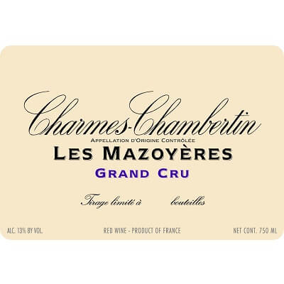 Vougeraie Charmes-Chambertin Grand Cru Mazoyeres 2022 (3x75cl)