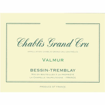 Jean-Claude Bessin Chablis Grand Cru Valmur 2022 (6x75cl)