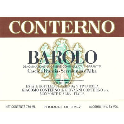 Giacomo Conterno Barolo Francia 2017 (6x150cl)