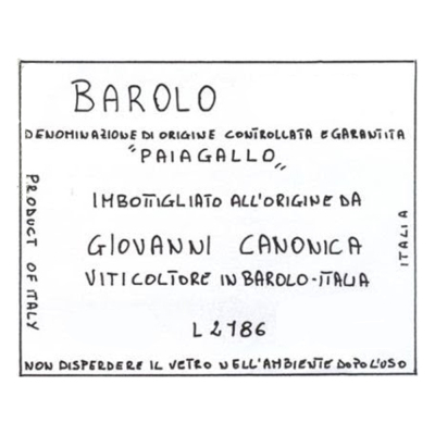 Giovanni Canonica Barolo Paiagallo 2017 (2x75cl)