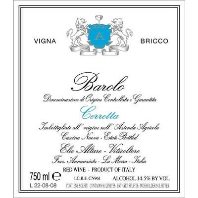 Elio Altare Barolo Cerretta Vigna Bricco 2017 (6x75cl)