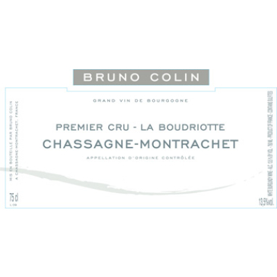 Bruno Colin Chassagne-Montrachet 1er Cru Boudriotte Blanc 2022 (6x75cl)