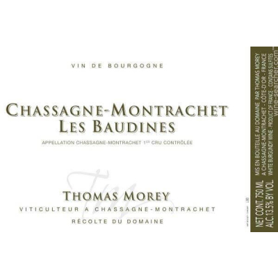 Thomas Morey Chassagne-Montrachet 1er Cru Les Baudines 2022 (1x75cl)