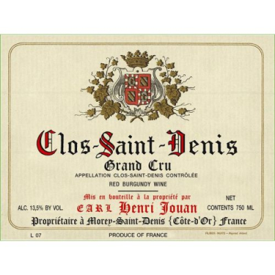 Henri Jouan Clos Saint-Denis Grand Cru Vv 2022 (6x75cl)