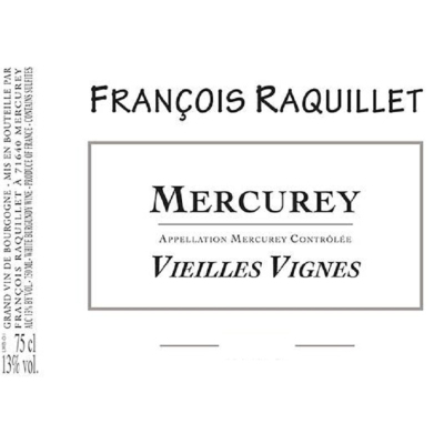 Francois Raquillet Mercurey Rouge Vv 2022 (12x75cl)
