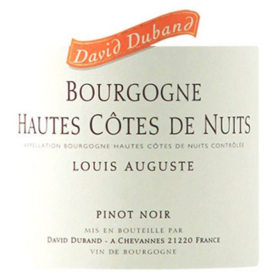 David Duband Haute Cotes Nuits Louis Auguste 2018 (12x75cl)