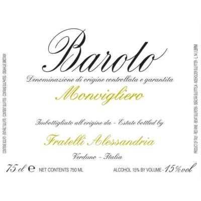 Fratelli Alessandria Barolo Monvigliero 2017 (1x300cl)