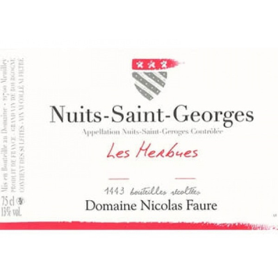 Nicolas Faure Nuits-Saint-Georges Herbues 2022 (12x75cl)