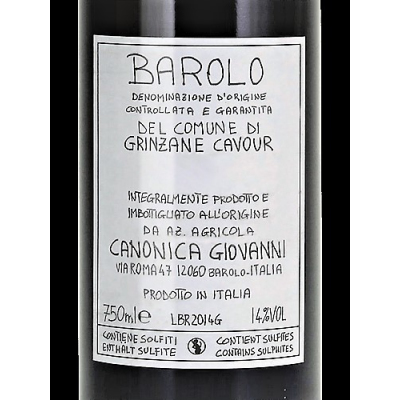 Giovanni Canonica Barolo del Comune di Grinzane Cavour 2018 (6x75cl)