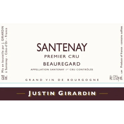 Justin Girardin Santenay 1er Cru Beauregard 2022 (6x75cl)