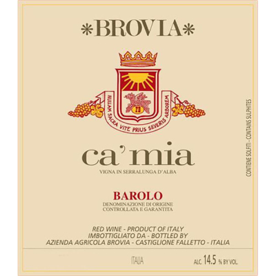 Brovia Barolo Brea Vigna Ca'mia 2018 (6x75cl)