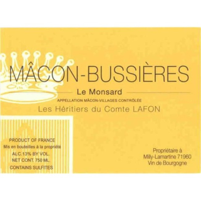 Les Heritiers du Comte Lafon Macon Bussieres Monsard 2022 (12x75cl)