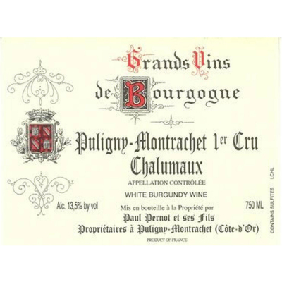 Paul Pernot Puligny-Montrachet 1er Cru Les Chalumeaux 2022 (12x75cl)