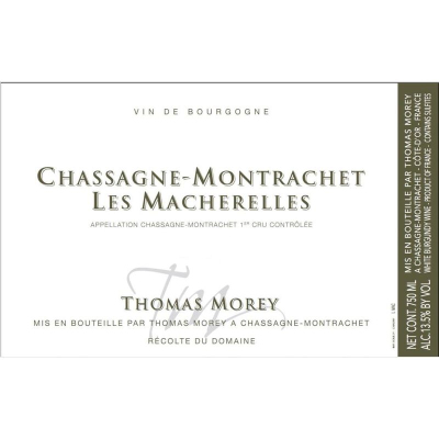 Thomas Morey Chassagne-Montrachet 1er Cru Les Macherelles Blanc 2022 (6x75cl)