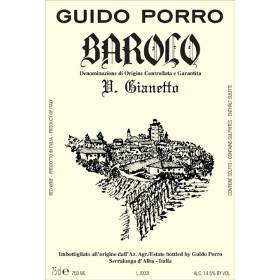 Guido Porro Barolo Gianetto 2017 (6x75cl)