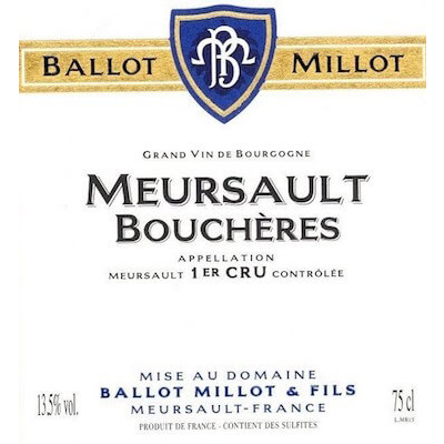 Ballot Millot Meursault 1er Cru Les Boucheres 2022 (6x75cl)