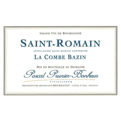 Pascal Prunier-Bonheur Saint-Romain Combe Bazin 2022 (6x75cl)