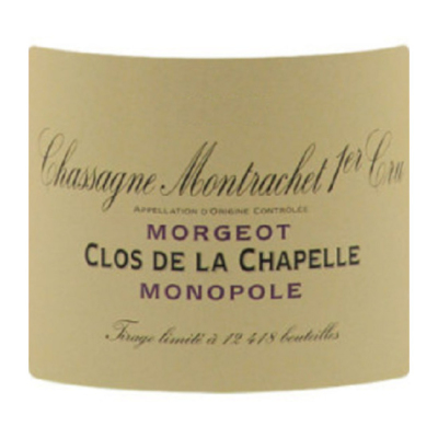 Domaine de la Vougeraie Chassagne-Montrachet 1er Cru Morgeot Clos de la Chapelle Blanc 2022 (6x75cl)