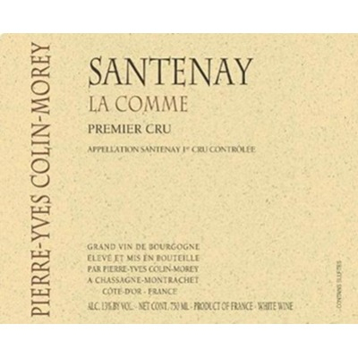 Pierre-Yves Colin-Morey Santenay 1er Cru La Comme Blanc 2022 (6x75cl)